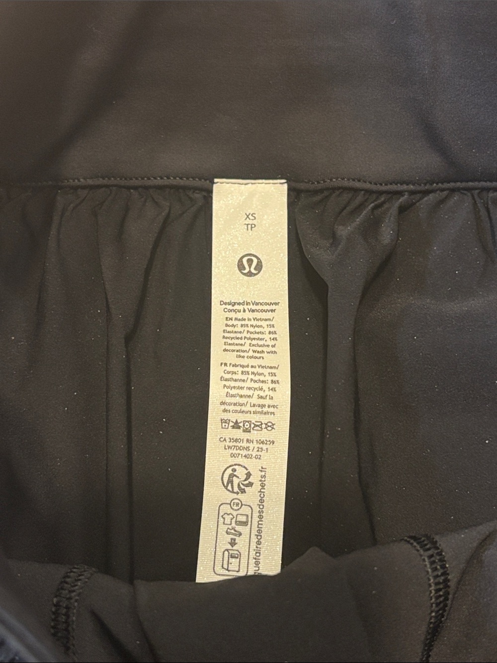 Lululemon Stretch Satin Nylon Super-High-Rise Short 5" in black Size XS - Picture 8 of 16